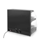 Kvarcfűtéses pultra helyezhető melegentartó vitrin, kétszintes, 230V/560W