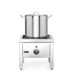 Főzőzsámoly indukciós, 400V/5000W, 42,2×40×36,6 cm