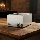Melegentartó bain-marie, vízfürdős GN 1/1, 230 V/1000 W, 576×334×241 mm