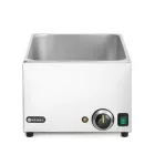 Melegentartó bain-marie + 3×GN 1/3 100 mm edény fedővel, vízfürdős GN 1/1