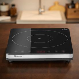 Indukciós főzőlap, 2000W, 29,5×40×4,2 cm, HENDI
