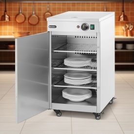 Tányérmelegítő, szimpla, 230V/400W, 39,3×57,1×76,6 cm