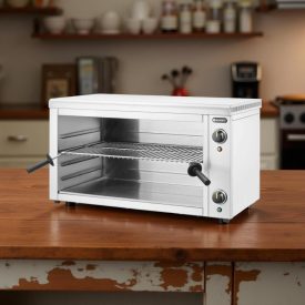   Szalamander, 4 szinten állítható, rozsdamentes, 230 V/3600 W, 800×633×453 mm