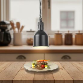   Melegentartó lámpa, függesztett, henger alakú, 230V/250W, 17,5×25 cm