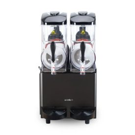   Jégkásakészítő gép, 2×12 l, fekete, kivehető tartály, 230V/710 W, HENDI Arktic