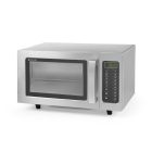 Mikrohullámú sütő, programozható, 23 l, rozsdamentes, 1550W