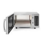 Mikrohullámú sütő, programozható, 23 l, rozsdamentes, 1550W