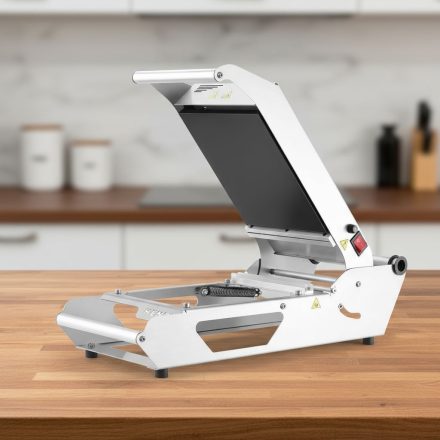 Tálcazáró gép, kompakt, 230 V/700 W, 58,2×28,5×18,5 cm