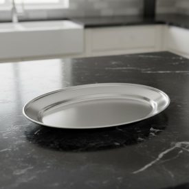 Tálca, ovális, 24,5×17 cm, rozsdamentes, HENDI