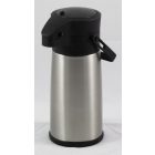 Termosz, pumpás, 2,2 liter, 34x15 cm magas, rozsdamentes
