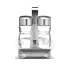 Só-, borsszóró-készlet fémfüles tartóban, 8,5×5,5×11,5 cm