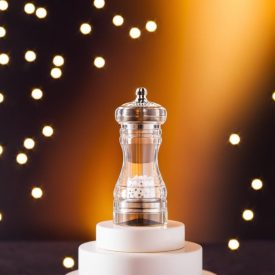 Borsőrlő, átlátszó, 11,3 cm, akril