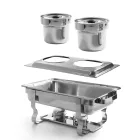 Állvány 2 db leveses chafing edényhez, GN 1/1
