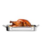 Sütőtepsi füllel, 38,5×27,5×6 cm, rozsdamentes