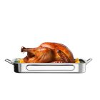 Sütőtepsi füllel, 43×31×6 cm, rozsdamentes