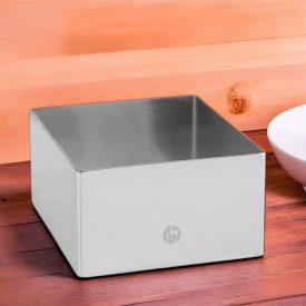 Tálalógyűrű, négyzet, 8×8×4,5 cm