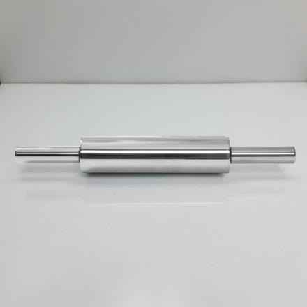 Nyújtófa csapágyas nyéllel, rozsdamentes, hasznos felület: 25 cm, átmérő: 6,2 cm