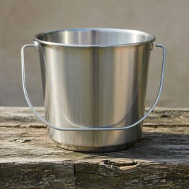 Vödör, 10 liter, 27,8×23,5 cm, rozsdamentes