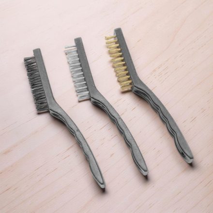 Grilltisztító drótkefe-készlet, 3 db, 23 cm