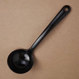 Szószmerőkanál, 70 ml, 23,5×7,5 cm, műanyag, fekete