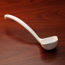 Szószmerőkanál, 30 ml, 18×7 cm, műanyag, fehér