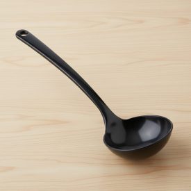 Szószmerőkanál, 140 ml, 30×9,3 cm, műanyag, fekete