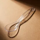 Salátakanál, salátás kanál, 30 ml, 5,5×23,5 cm, műanyag, átlátszó
