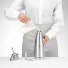 Habszifon, 1 liter, Profi rozsdamentes