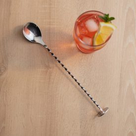 Koktélkanál koktéltörővel, 28 cm, rozsdamentes, BarUp