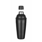 Cobbler shaker, 795 ml, 3 részes, porszórt fekete, BarUp