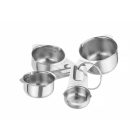 Mérőpohár-készlet, 4 részes, rozsdamentes
