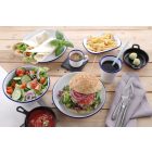 Mélytányér, 22 cm, zománcozott acél