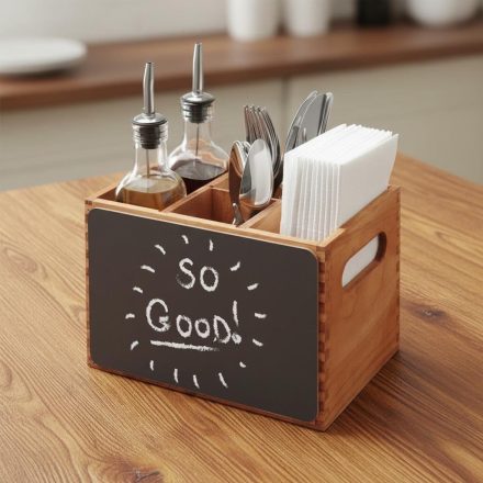 Menü és evőeszközdoboz, 21×15×15 cm