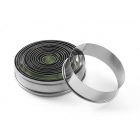 Tésztakiszúró, pogácsaszaggtó, kerek sima, 14 méret, rozsdamentes