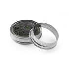 Tésztakiszúró, pogácsaszaggató, kerek hullámos, 14 méret, rozsdamentes