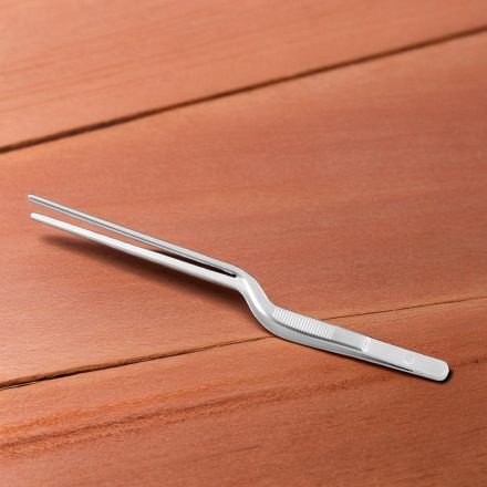 Tálalócsipesz/séfcsipesz, hajlított, 21 cm, HENDI