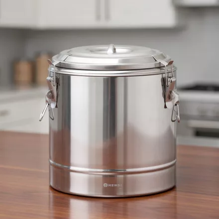 Ételszállító badella, duplafalú hőszigetelt, 19 liter, 35×40 cm, HENDI