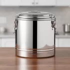 Ételszállító badella, duplafalú hőszigetelt, 31 liter, 40×44,5 cm, HENDI