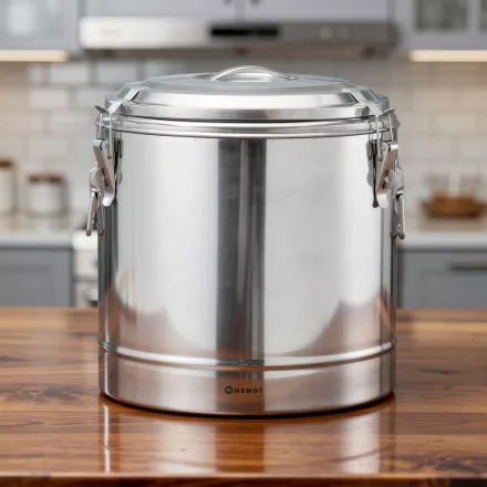 Ételszállító badella, duplafalú hőszigetelt, 23 liter, 35×44 cm, HENDI