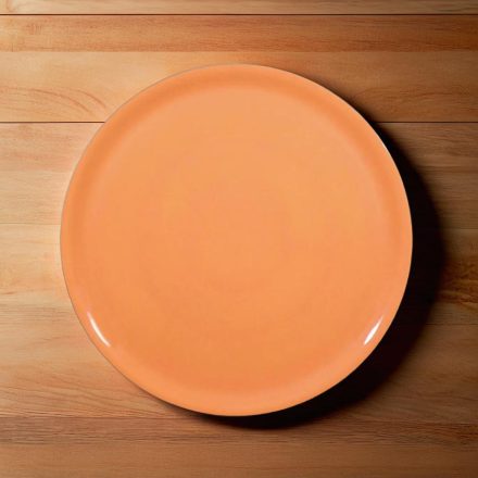 Pizzatányér, narancssárga, 33 cm, porcelán