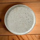 Pizzatányér, világosszürke, 33 cm, porcelán