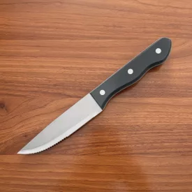 Kovácsolt steak kés, 25 cm, szegecselt nyél, 6 db/csomag