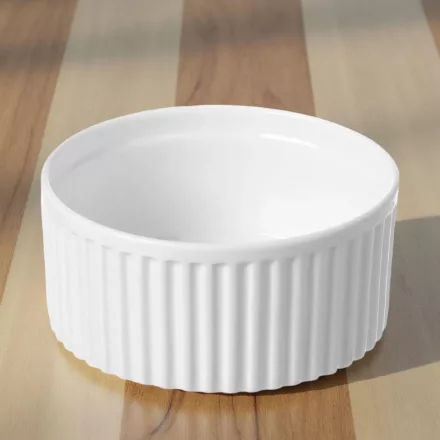 Ramekin szufléforma, 12×5,5 cm, kemény porcelán-klón