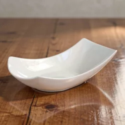 Kínáló tál, 22,5×11,1×6,2 cm, porcelán