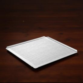   Sütőlemez, GN 2/3, 45 fok felhajtás, perforált alumínium, HENDI