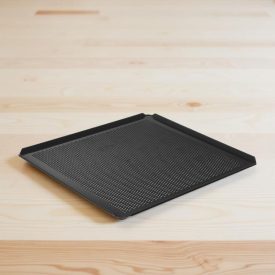   Sütőlemez, GN 2/3, 45 fok felhajtás, perforált tapadásmentes alumínium, HENDI