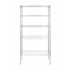 Krómozott állvány 5 polccal, 183x91x45,5 cm