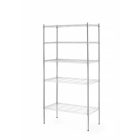 Krómozott állvány 5 polccal, 183x91x45,5 cm