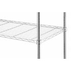 Krómozott állvány 5 polccal, 183x91x45,5 cm