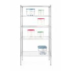 Krómozott állvány 5 polccal, 183x91x45,5 cm